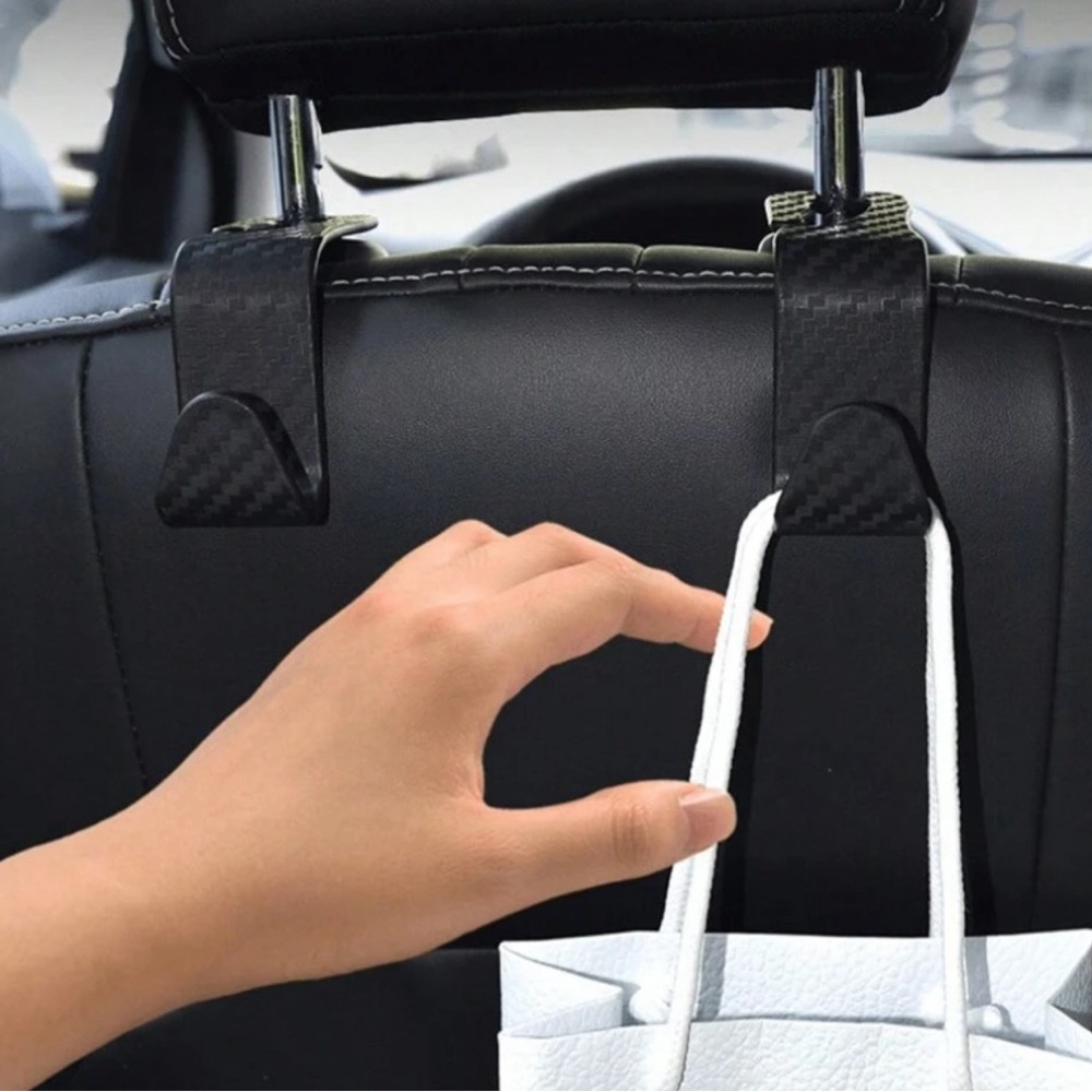 4Pcs Universal Car Seat Headrest Hook Hanger For Car Interior Accessories - Picture 5 of 7